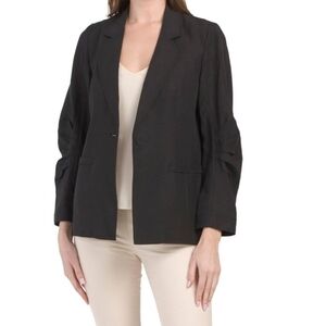 Kobi Halperin Torryn Linen Blend Jacket Blazer in Black NWT